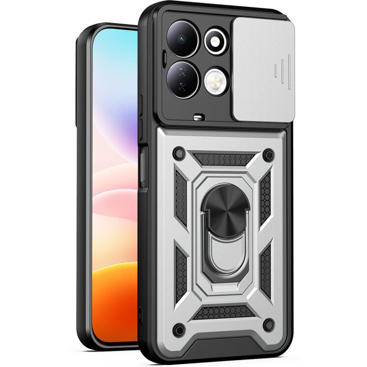 Чехол с защитой камеры Deexe Armor Shield для Xiaomi Redmi 17 - Silver (429023S) Чехол с защитой камеры Deexe Armor Shield для Xiaomi Redmi 17 - Silver: фото 1 из 9