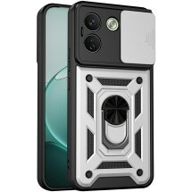 Чехол с защитой камеры Deexe Armor Shield для Xiaomi Redmi Note 17 Pro Max - Silver: фото 1 из 9