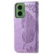 Чехол UniCase Butterfly Pattern для Motorola Moto G35 - Light Purple (367911LV). Фото 6 из 7