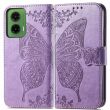 Чехол UniCase Butterfly Pattern для Motorola Moto G35 - Light Purple (367911LV)