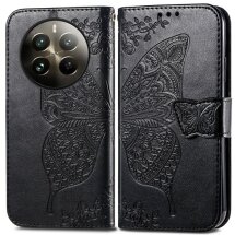 Чехол UniCase Butterfly Pattern для Realme 12 / 12 Plus - Black: фото 1 из 8