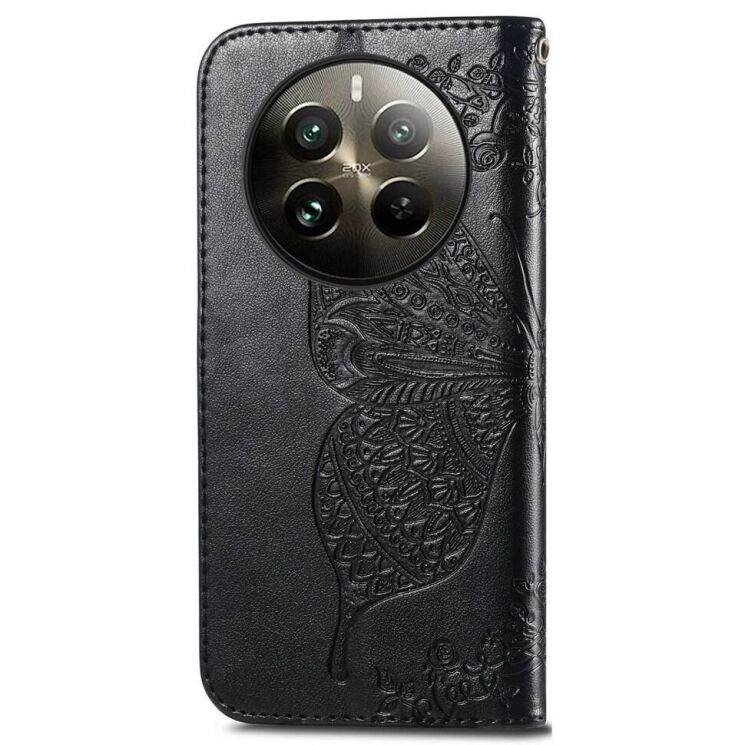 Чехол UniCase Butterfly Pattern для Realme 12 / 12 Plus - Black: фото 5 из 8