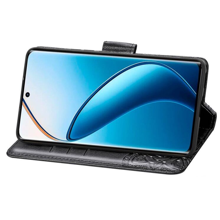 Чехол UniCase Butterfly Pattern для Realme 12 / 12 Plus - Black: фото 3 из 8