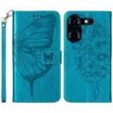 Чехол UniCase Butterfly Pattern для TECNO Pova 5 - Blue: фото 1 из 10