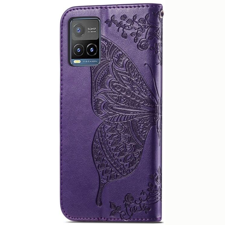 Чехол UniCase Butterfly Pattern для VIVO Y33s / Y21 / Y21s - Purple: фото 6 из 10