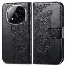 Чехол UniCase Butterfly Pattern для Xiaomi Redmi Note 14 Pro 5G - Black: фото 1 из 9