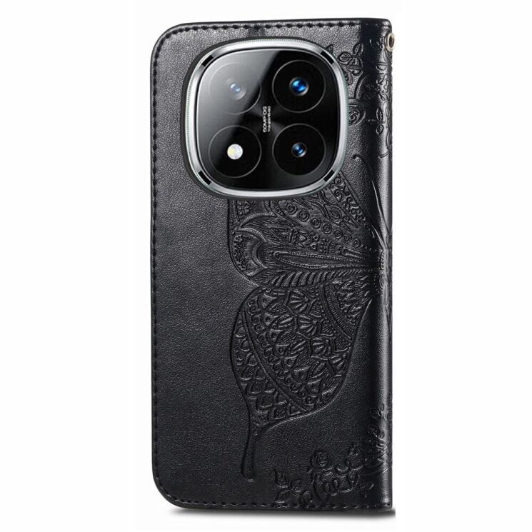 Чехол UniCase Butterfly Pattern для Xiaomi Redmi Note 14 Pro 5G - Black: фото 5 из 9