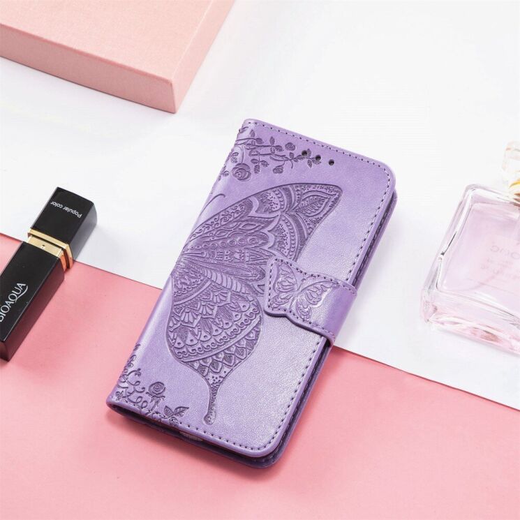 Чехол UniCase Butterfly Pattern для Xiaomi Redmi Note 14 Pro - Light Purple: фото 5 из 12