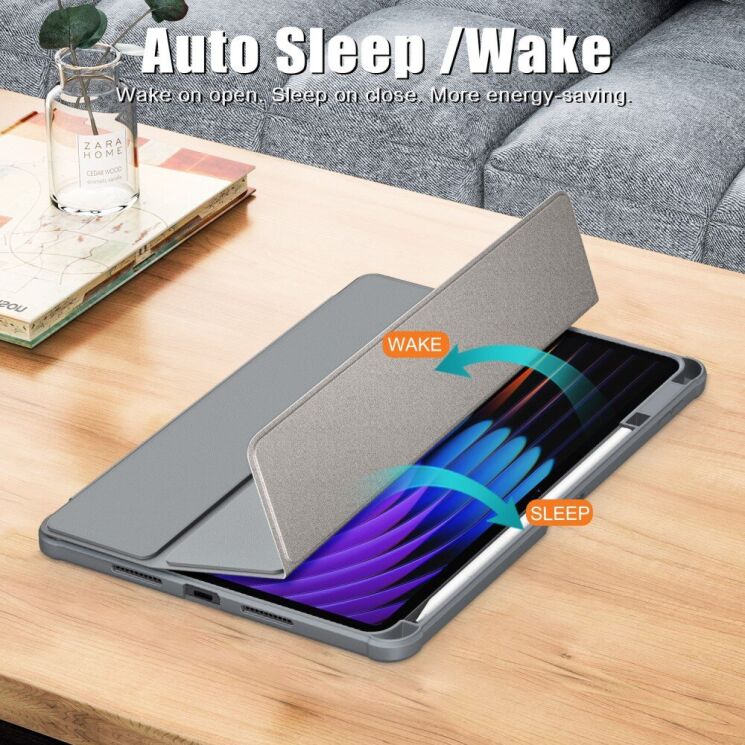 Чeхол UniCase Folio Style для Xiaomi Pad 7 / 7 Pro - Dark Blue: фото 8 из 11