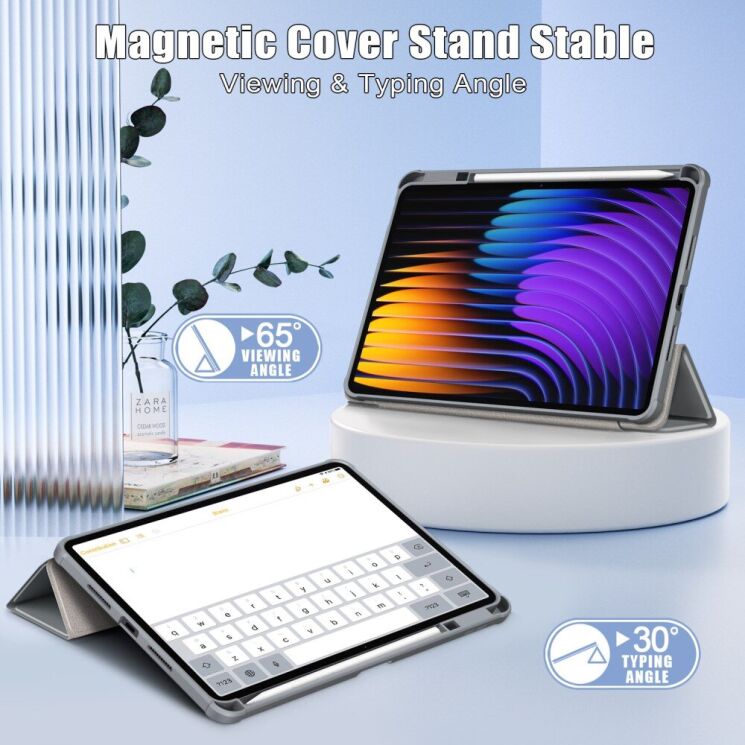 Чeхол UniCase Folio Style для Xiaomi Pad 7 / 7 Pro - Dark Blue: фото 7 из 11