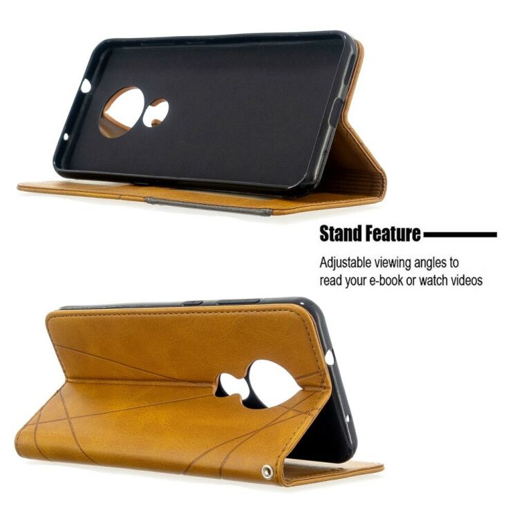 Чохол-книжка з кишеньками UniCase Geometric Pattern для Nokia 7.2 / Nokia 6.2 - Brown: фото 5 з 9