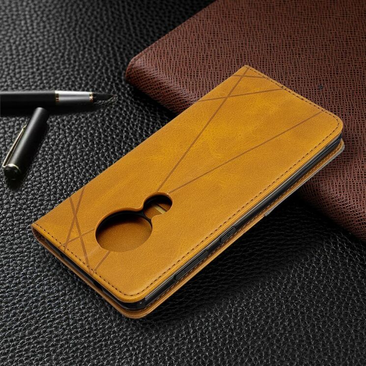 Чохол-книжка з кишеньками UniCase Geometric Pattern для Nokia 7.2 / Nokia 6.2 - Brown: фото 9 з 9