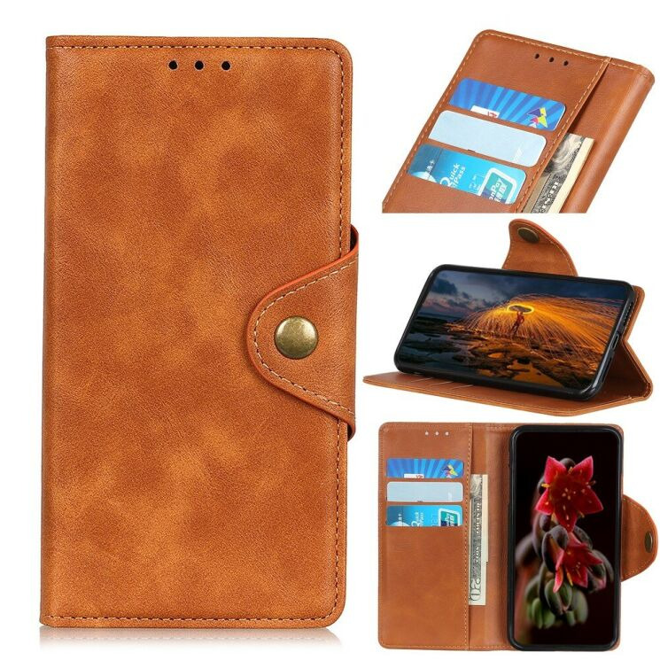 Чехол UniCase Vintage Wallet для Xiaomi Redmi K30 / Poco X2 - Brown: фото 1 из 13