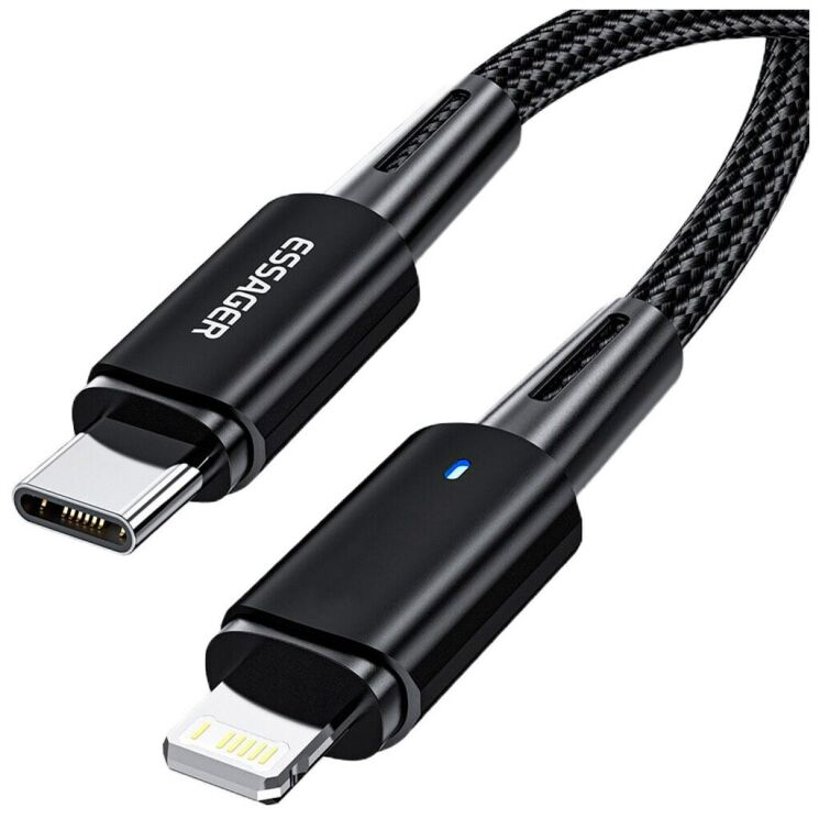 Кабель ESSAGER Sunset Type-C to Lightning (20W, 0.5m) EXCTL-CGB01 - Black (982808B) Кабель ESSAGER Sunset Type-C to Lightning (20W, 0.5m) EXCTL-CGB01 - Black: фото 2 из 10
