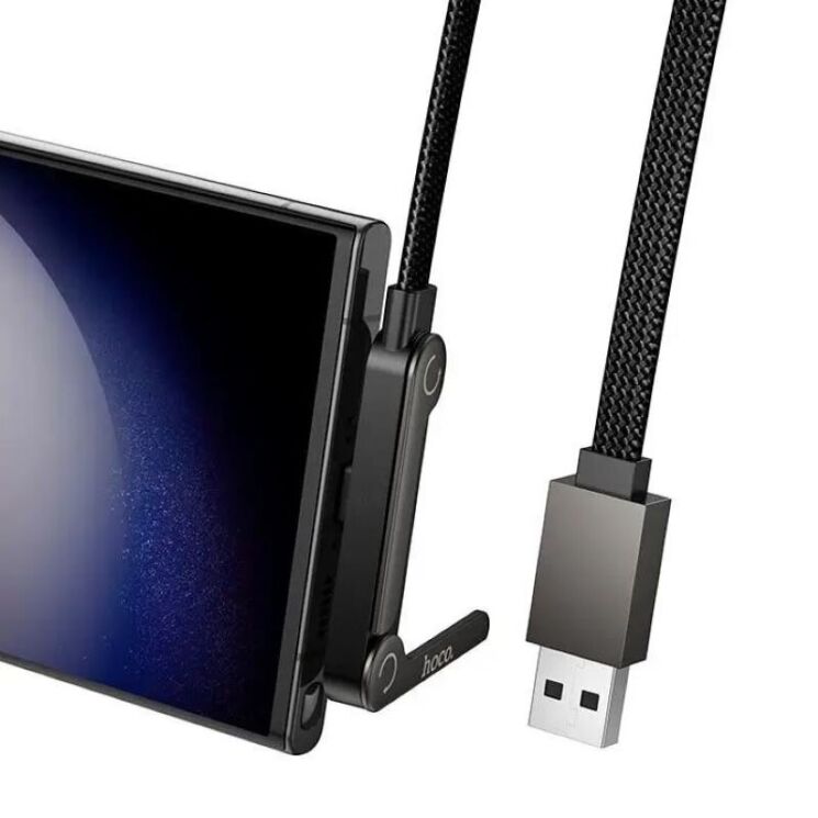 Кабель Hoco U150 USB to Type-C 36W (3A, 1.2m) - Black: фото 6 з 9