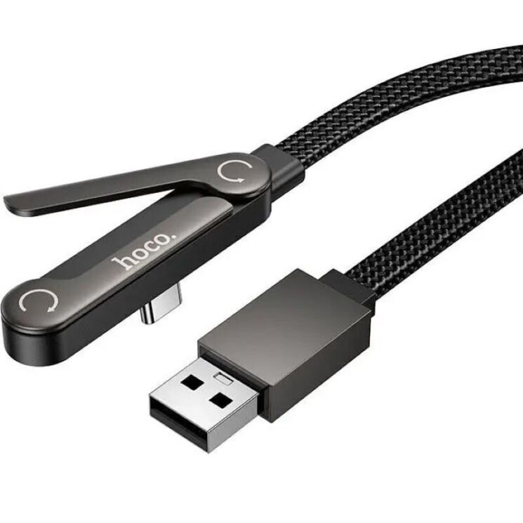 Кабель Hoco U150 USB to Type-C 36W (3A, 1.2m) - Black: фото 2 з 9