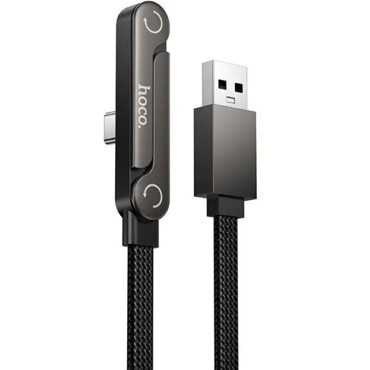 Кабель Hoco U150 USB to Type-C 36W (3A, 1.2m) - Black: фото 1 з 9