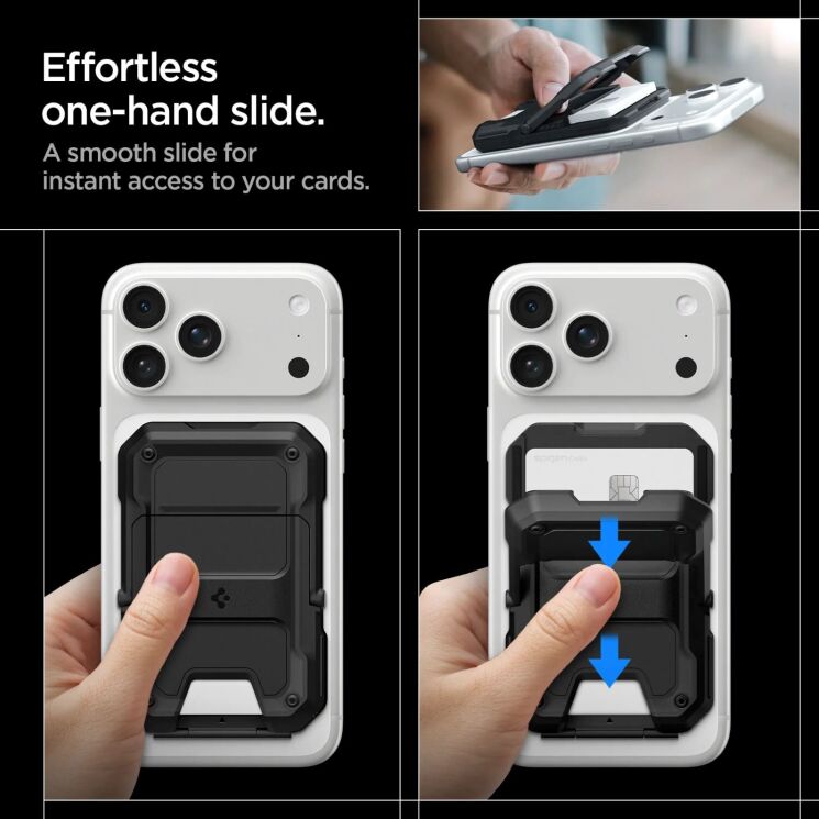 Кардхолдер Spigen Tough Armor Pro (Mag Fit) AFA09327 - Black: фото 18 з 21