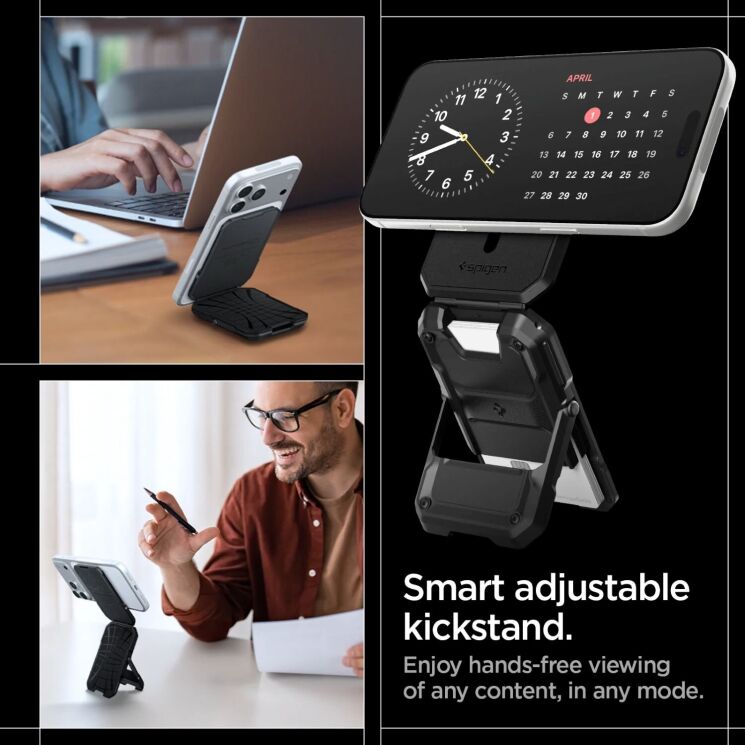 Кардхолдер Spigen Tough Armor Pro (Mag Fit) AFA09327 - Black: фото 17 з 21