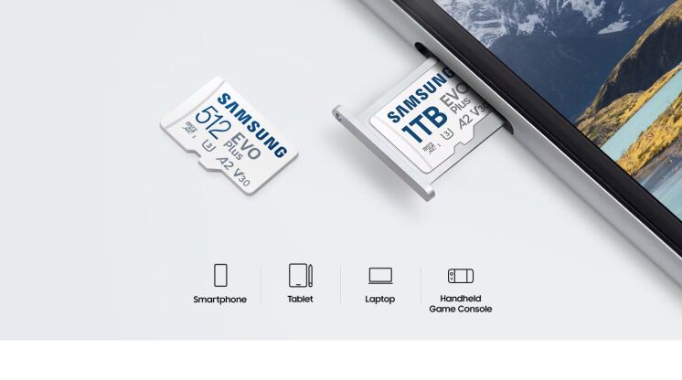 Карта памяти MicroSDXC Samsung EVO Plus 256GB C10 UHS-I R160MB/s + адаптер (MB-MC256SA/EU) - White: фото 13 из 14