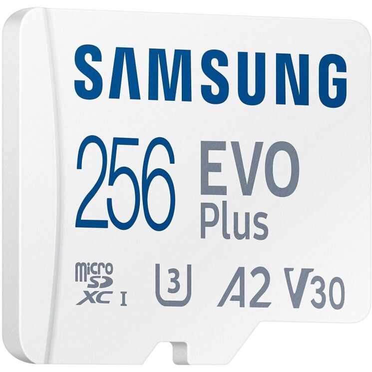 Карта памяти MicroSDXC Samsung EVO Plus 256GB C10 UHS-I R160MB/s + адаптер (MB-MC256SA/EU) - White: фото 6 из 14