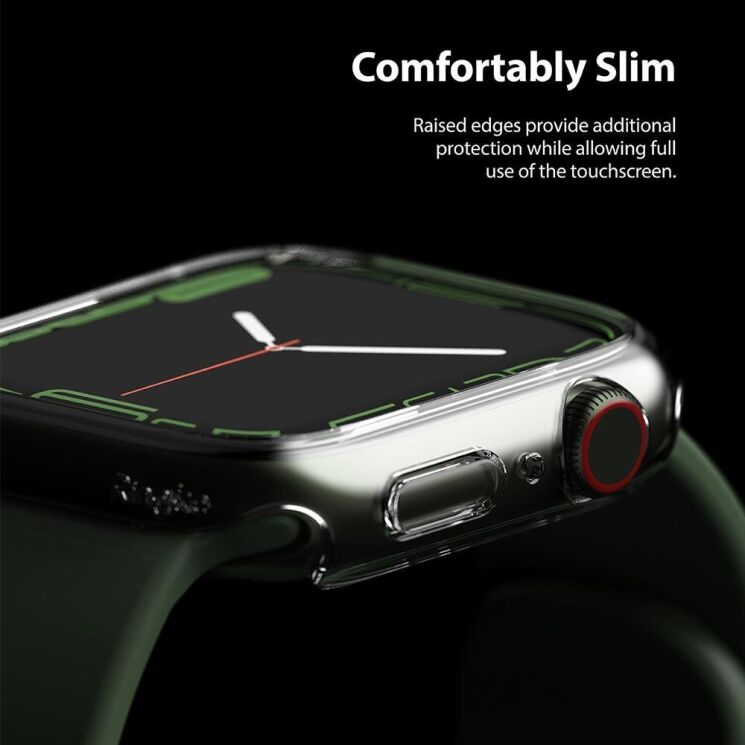 Комплект чохлів RINGKE Slim Case для Apple Watch 41 mm (7 / 8 / 9 Series) - Clear / Black: фото 3 з 6