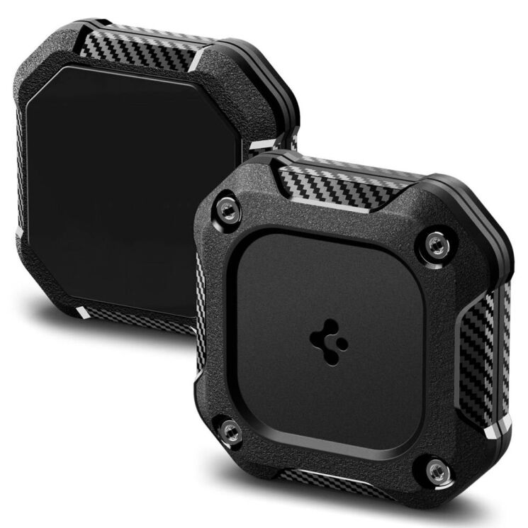 Комплект защитных чехлов (4шт) Spigen Tough Armor Set для Apple AirTag / AirTag 2 (ACS10464) - Black: фото 2 из 14