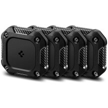 Комплект защитных чехлов (4шт) Spigen Tough Armor Set для Apple AirTag / AirTag 2 (ACS10464) - Black: фото 1 из 14