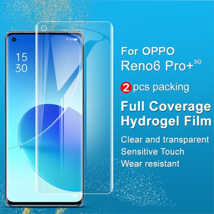 Комплект защитных пленок IMAK Full Coverage Hydrogel Film для OPPO Reno 6 Pro / 6 Pro Plus: фото 5 из 17