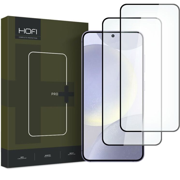 Комплект защитных стекол (2шт) HOFI Glass Pro+ (FP) для Samsung Galaxy S24 Plus (S926) - Black: фото 1 из 4