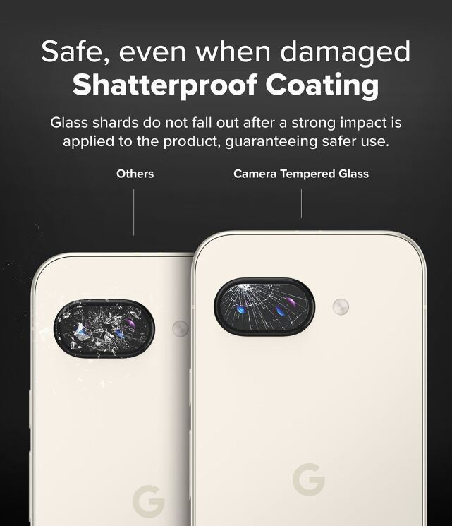 Комплект защитных стекол (2шт) Ringke Camera Protector Glass для Google Pixel 9a (8800293853510): фото 7 из 11