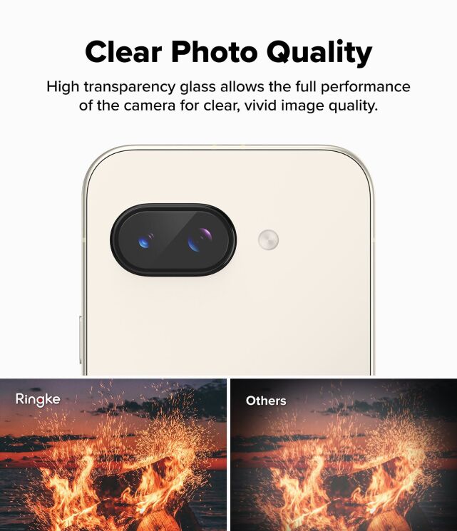 Комплект защитных стекол (2шт) Ringke Camera Protector Glass для Google Pixel 9a (8800293853510): фото 5 из 11