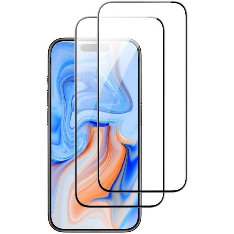 Комплект защитных стекол ESR Tempered Glass Set для Apple iPhone 15 - Black: фото 5 из 10