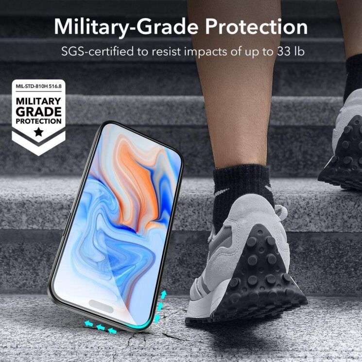 Комплект защитных стекол ESR Tempered Glass Set для Apple iPhone 15 - Black: фото 6 из 10