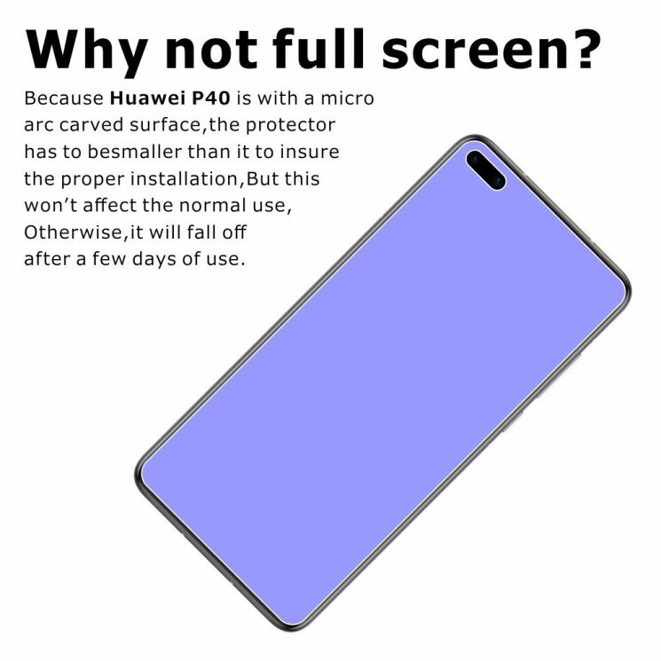 Комплект защитных стекол ITIETIE 2.5D 9H для Huawei P40: фото 9 из 10