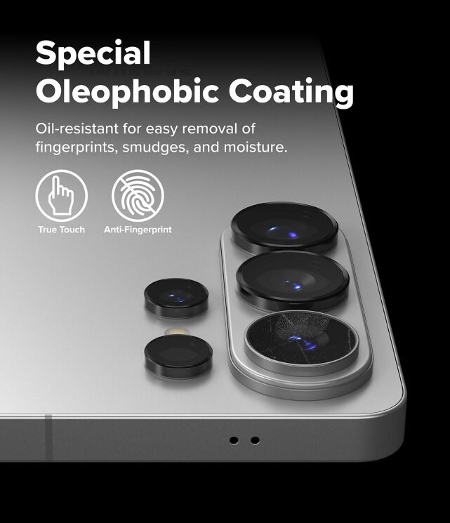 Комплект защитных стекол Ringke Camera Lens Frame Glass для Samsung Galaxy S26 Ultra (S948) 8800328814943 - Black: фото 12 из 16