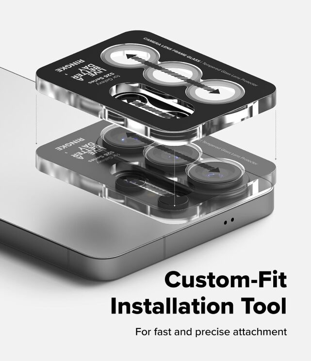 Комплект защитных стекол Ringke Camera Lens Frame Glass для Samsung Galaxy S26 Ultra (S948) 8800328814943 - Black: фото 8 из 16