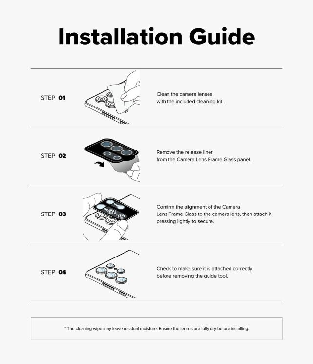 Комплект защитных стекол Ringke Camera Lens Frame Glass для Samsung Galaxy S26 Ultra (S948) 8800328814943 - Black: фото 13 из 16
