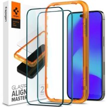 Комплект защитных стекол Spigen (SGP) GLAS.tR AlignMaster Black для Apple iPhone 14 Pro (AGL05216) - Black: фото 1 из 11