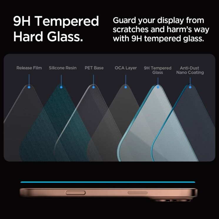 Комплект захисних стекол Spigen (SGP) GLAS.tR EZ Fit Sensor Protected для Apple iPhone 16 Pro Max: фото 14 з 14