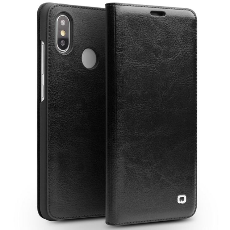 Кожаный чехол-книжка QIALINO Classic Case для Xiaomi Mi 8 - Black: фото 1 из 5