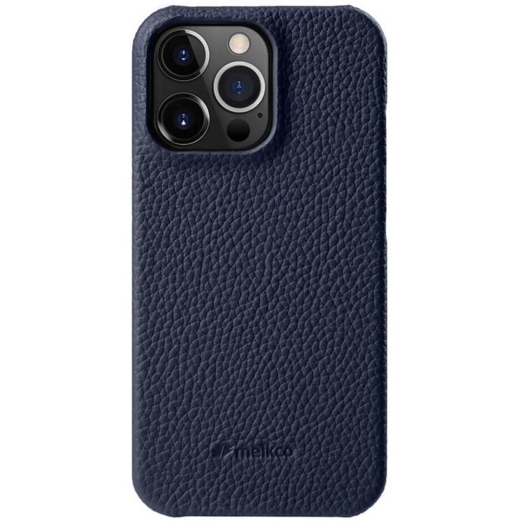 Кожаный чехол MELKCO Leather Case для Apple iPhone 15 Pro Max - Dark Blue: фото 1 из 5