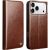 Шкіряний чохол QIALINO Classic Case для iPhone 18 Pro Max - Brown: фото 1 з 13