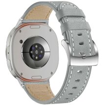 Шкіряний ремінець Deexe Genuine Leather для Samsung Galaxy Watch 8 (40/44mm) / 8 Classic - Grey: фото 1 з 5