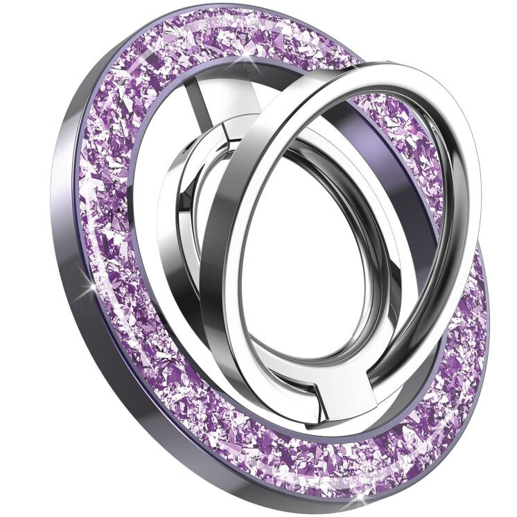 Магнитное кольцо-держатель Deexe Lumina Ring - Purple: фото 1 из 6