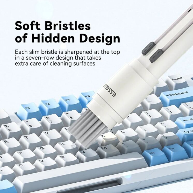 Набор для чистки гаджетов ESSAGER 5 в 1 cleaning brush (EQJ05-QF02) - White: фото 7 из 8
