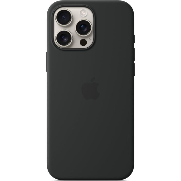 Оригинальный чехол Silicone Case with MagSafe для Apple iPhone 16 Pro Max (MYYT3) - Black: фото 1 из 4
