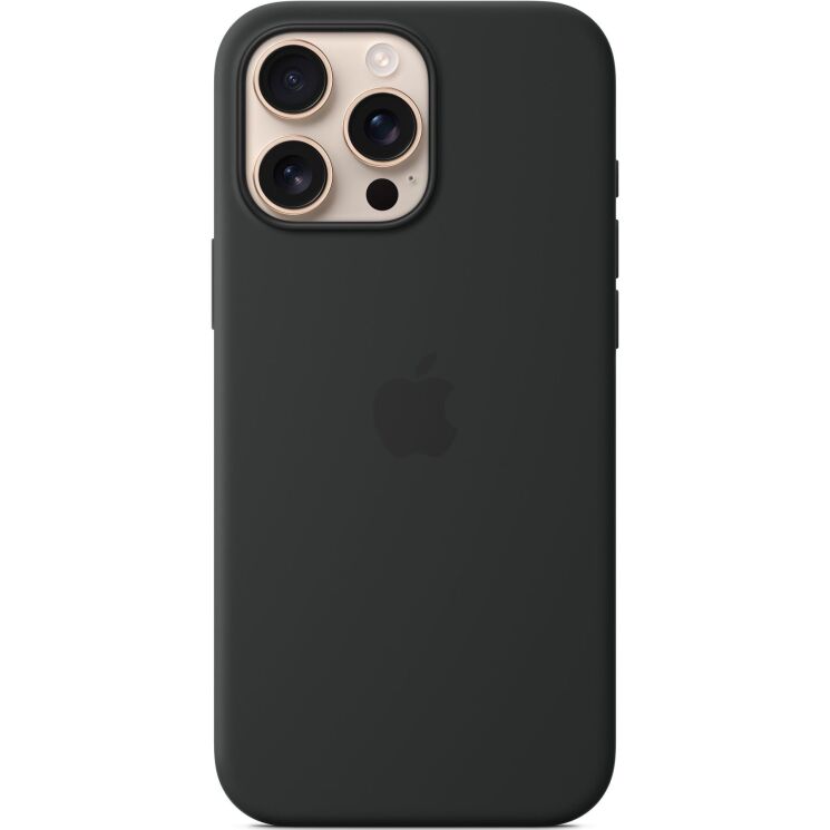 Оригинальный чехол Silicone Case with MagSafe для Apple iPhone 16 Pro Max (MYYT3) - Black: фото 4 из 4
