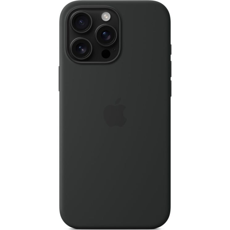 Оригинальный чехол Silicone Case with MagSafe для Apple iPhone 16 Pro Max (MYYT3) - Black: фото 3 из 4