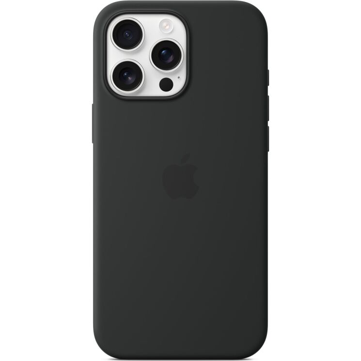 Оригинальный чехол Silicone Case with MagSafe для Apple iPhone 16 Pro Max (MYYT3) - Black: фото 2 из 4